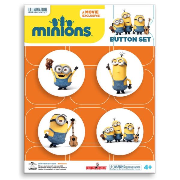 minions (ミニオンズ) Heros button pack　缶バッジ　4個セット