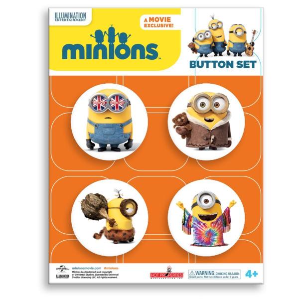 minions (ミニオンズ) Eras button pack 缶バッジ　4個セット