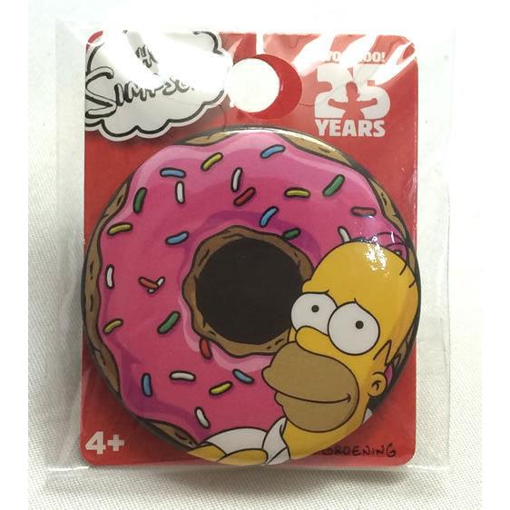 The Simpsons （ザ・シンプソンズ）ホーマー　Homer　(ドーナツ)缶バッジ　