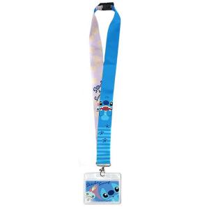 Disney (ディズニー) Stitch（スティッチ）太さ3.7cm首紐 カードフォルダー付き ネックストラップ