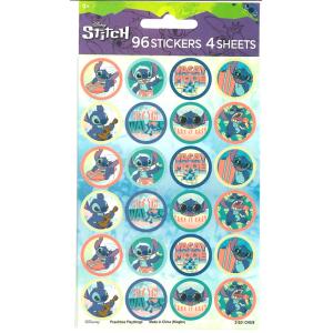 Disney (ディズニー) Stitch (スティッチ) ステッカー 4シートセット シール 96枚