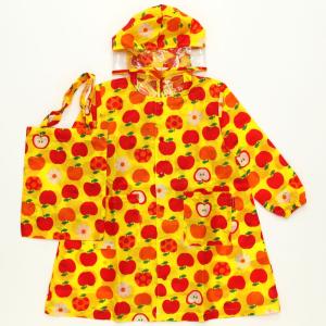 キッズフォーレ Kids Foret レインコート 手提げ袋付き リンゴ イエロー｜ticktack