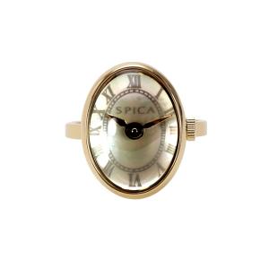 [SALE][SPICA]Oval Ring Watch SPI68-WH/GD クォーツ リングウォッチ 指輪 レディース
