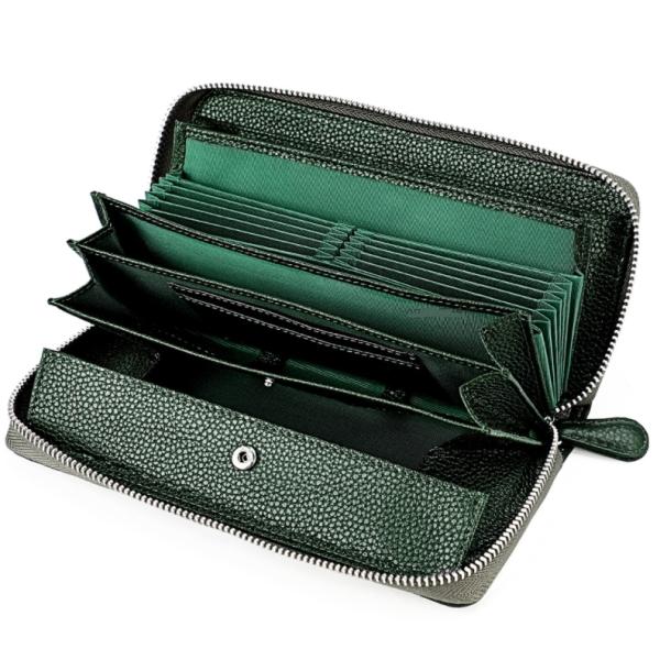 長財布　メンズ　本革　高級牛革使用　ラウンドファスナー　型　送料無料　多機能　大容量　カード入17枚...