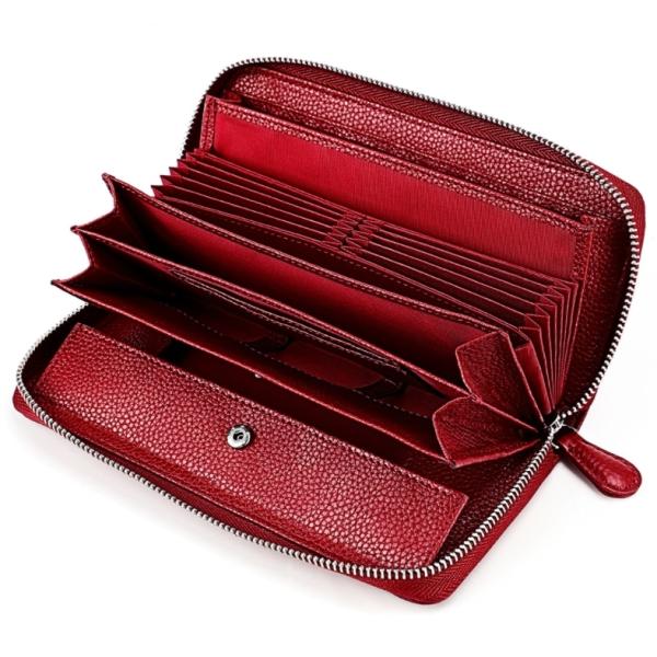 長財布　メンズ　本革　高級牛革使用　ラウンドファスナー　型　送料無料　多機能　大容量　カード入17枚...