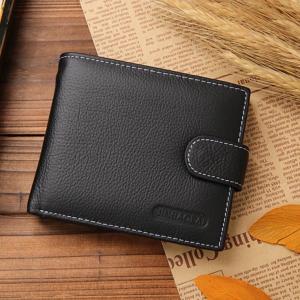 訳あり品　二つ折り　財布　メンズ　本革　高級　牛革　使用　送料無料　多機能 小銭入有　カード６枚対応　大型ファスナー付き　大容量収納　９