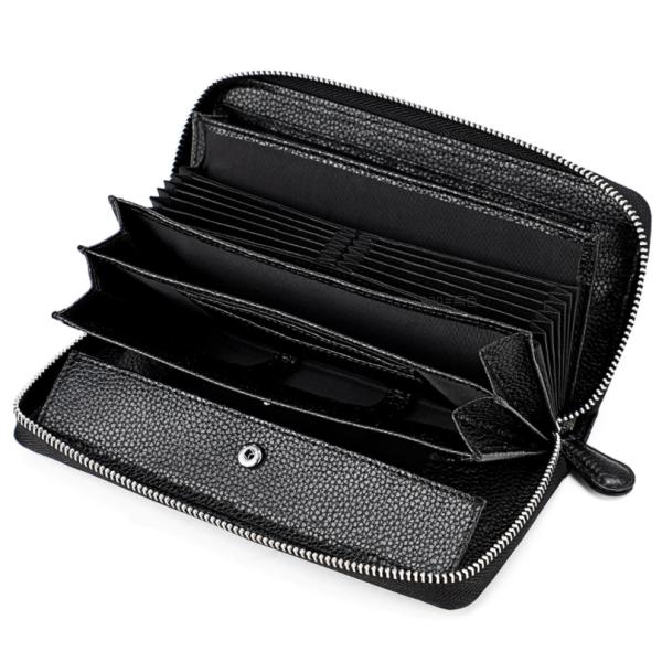 長財布　メンズ　本革　高級牛革使用　ラウンドファスナー　型　送料無料　多機能　大容量　カード入17枚...