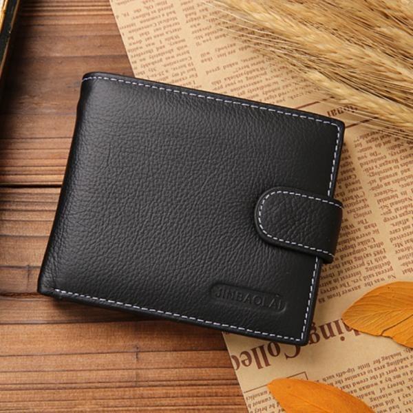 訳あり品　三つ折り　財布　メンズ　本革　高級　牛革　使用　送料無料　多機能 小銭入有　カード６枚対応...