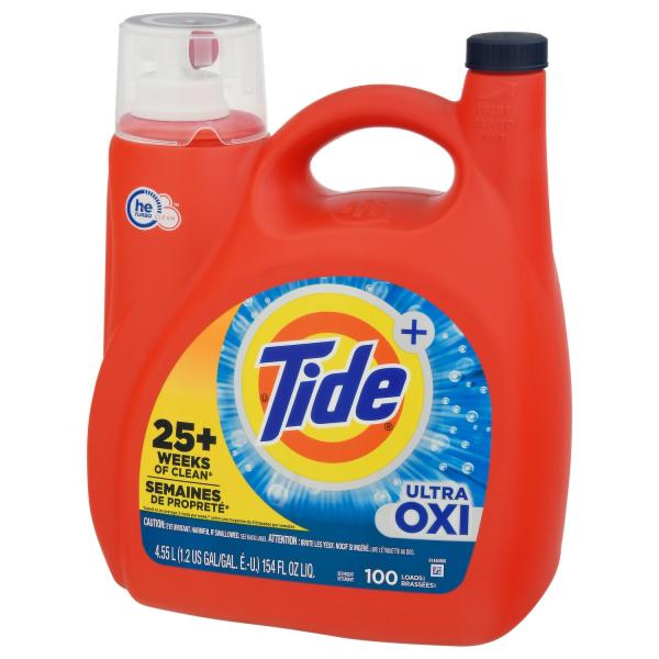 送料無料 タイド ウルトラ オキシ 液体洗剤 4.55L 154oz Tide ULTRA OXI ...