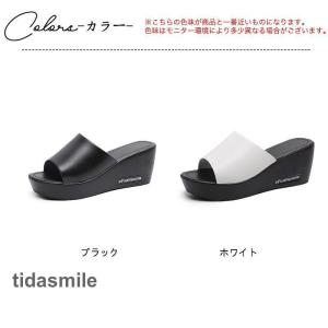 サンダル レディース ウェッジソール ミュール...の詳細画像3