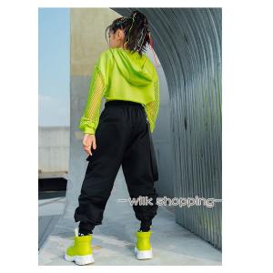 キッズ ダンス衣装 へそ出し ヒップホップ チ...の詳細画像2