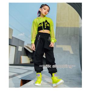 キッズ ダンス衣装 へそ出し ヒップホップ チ...の詳細画像5