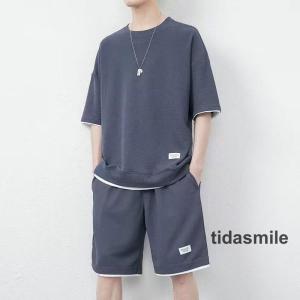 セットアップ メンズ 上下セット 夏服 半袖 ...の詳細画像4
