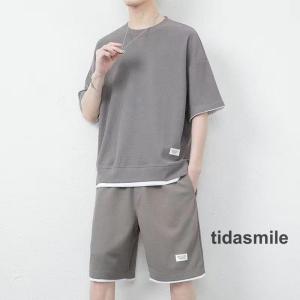 セットアップ メンズ 上下セット 夏服 半袖 ...の詳細画像5