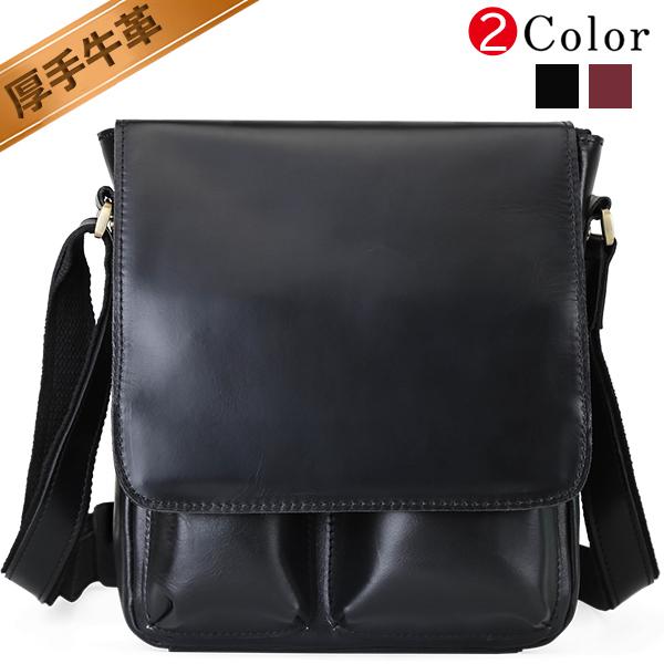 TIDING ショルダーバッグ 本革 メンズ 斜め掛けバッグ 牛革 iPad9.7対応 お出かけ用 ...