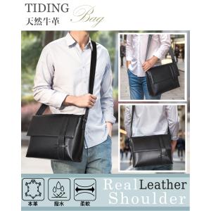 TIDING ショルダーバッグ A4 本革 ナ...の詳細画像2