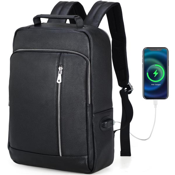 TIDING リュック 本革 バックパック リュックサック メンズ 15.6インチPC A4対応 牛...