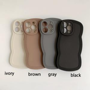 iPhone16 iPhone15 ケース スマホケース iPhone14 ケース 韓国 iPhone13 ケース アイフォン16 15 14 13 pro  12 11 ケース なみなみ 耐衝撃  かわいい くすみ色｜tidychouchou