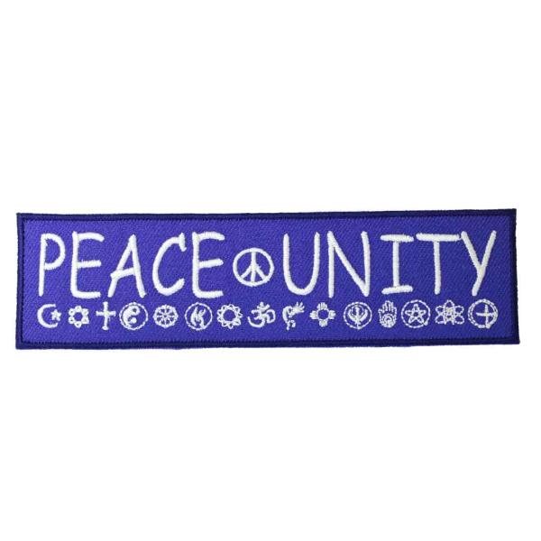 ワッペン アイロン PEACEUNITY 平和 団結 ピース ユニティ メッセージ デザイン アップ...