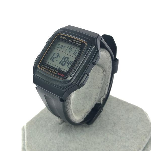 CASIO カシオ デジタル チプカシ 腕時計 良好  F201WA ブラック SS×レジン  ユニ...