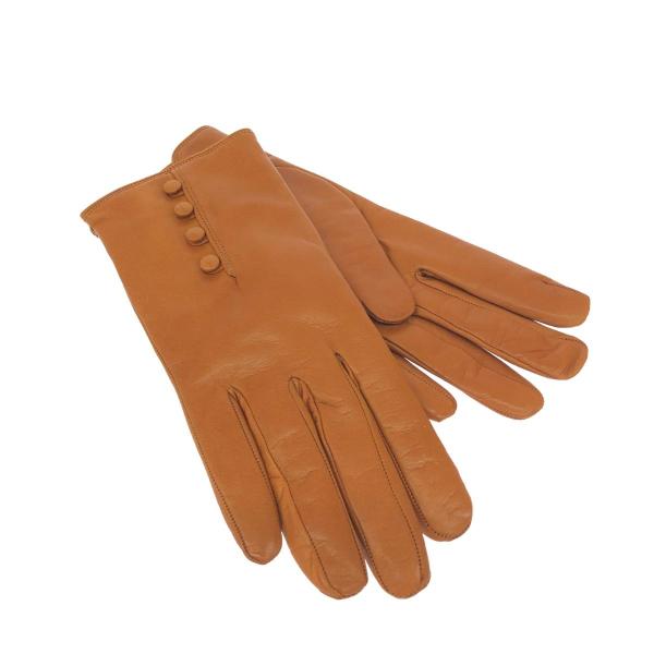 Pusateri by Gloves プサテリ 手袋 良好 表記サイズ:7 レザー    キャメル ...