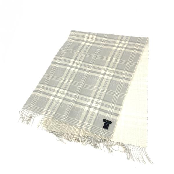 DAMA collection ダーマ・コレクション 大判ストール 良好  カシミヤ100％/チェッ...