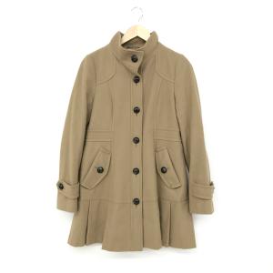 BURBERRY BLUE LABEL バーバリーブルーレーベル  プリーツデザインコート  サイズ38  ベージュ ウール混 レディース  アウター｜tifana