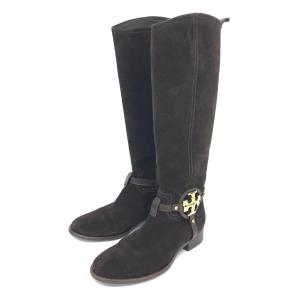 TORYBURCH トリーバーチ  ロングブーツ 良好 7  ブラウン スエード サイドジップ レディース 靴 シューズ boots｜tifana