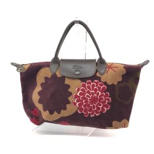 LONGCHAMP ロンシャン プリアージュS ハンドバッグ   ブラウン/ボルドー   レディース bag  鞄｜tifana