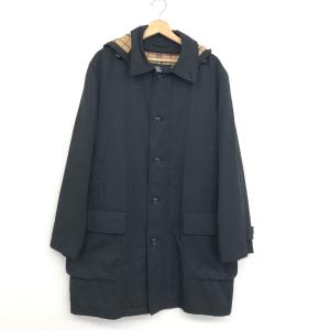 BURBERRY LONDON バーバリーロンドン フーデット コート  LL BJB54-503-09 ブラック  メンズ  アウター ライナー付き｜tifana