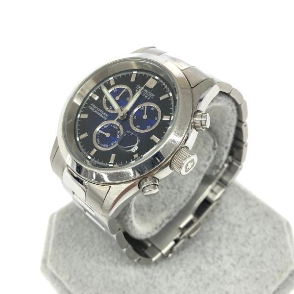 SWISS MILITARY スイスミリタリー ハノワ 腕時計  クロノグラフ 6-5101 ブラッ...
