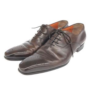 SANTONI サントーニ  レザーシューズ  6 1/2  ブラウン レザー  メンズ 靴 シューズ shoes｜tifana