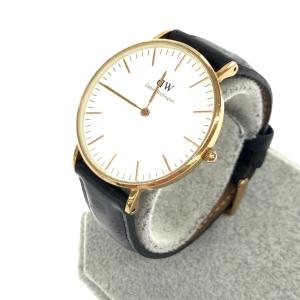 Daniel Wellington ダニエルウェリントン クラシック 腕時計  クォーツ  ブラック/ゴールドカラー SS×レザー ユニセックス ウォッチ watch｜tifana