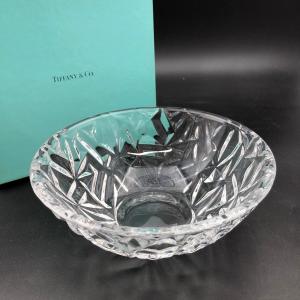 TIFFANY&Co. ティファニー  ガラスボウル 箱つき 美品  クリア ガラス  ガラス食器｜tifana
