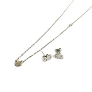 都内で COACH コーチ ネックレス＆ピアス 新品同様 シルバーカラー コーチ
