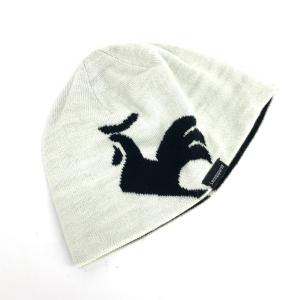 le coq sportif ルコックスポルティフ  ニットキャップ 良好 FREE  ブラック/ホワイト アクリル ロゴ ビーニー メンズ 帽子 ハット hat 服飾小物｜tifana