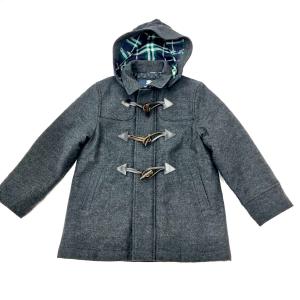 BURBERRY バーバリーロンドン  ダッフルコート 良好 キッズサイズS BN892-460-08 グレー  キッズ  アウター 子供服  裏地キルティング｜tifana