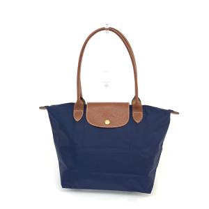 LONGCHAMP ロンシャン プリアージュ トートバッグM   ネイビー ナイロン×レザー 舟形 レディース 折り畳み 携帯 bag 鞄｜tifana