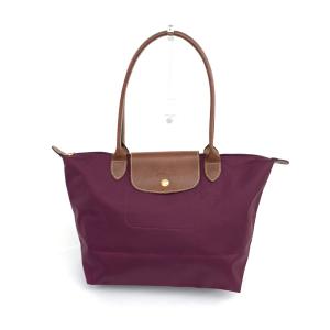 LONGCHAMP ロンシャン プリアージュ トートバッグM   ボルドー ナイロン×レザー 舟形 レディース 携帯 折り畳み 肩掛け bag 鞄｜tifana