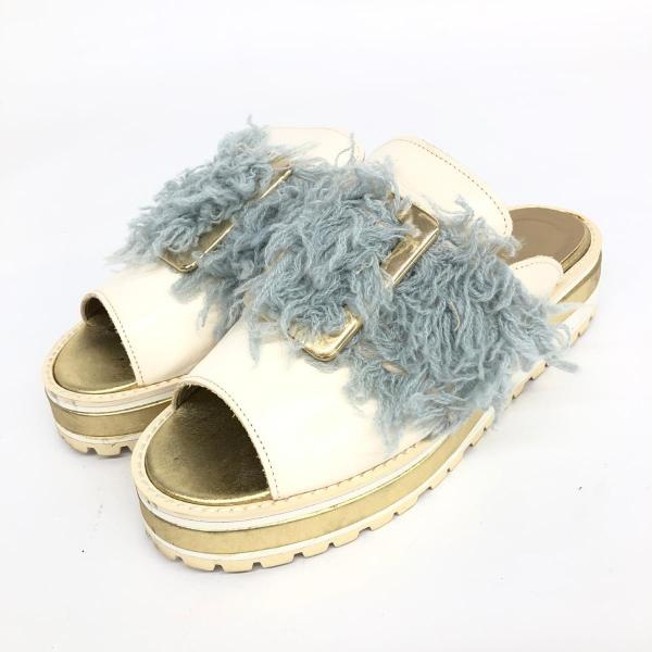 tsumori chisato サンダル 23.5 ホワイト/ゴールドカラー レディース shoes...