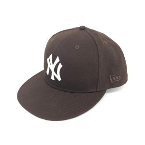 NEW ERA ニューエラ×ヤンキース 75thワールドシリーズ キャップ 良好   ブラウン  59fifty メンズ 帽子 ハット hat 服飾小物｜tifana