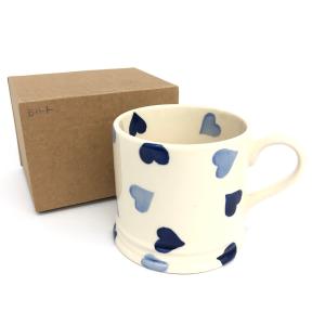 Emma Bridgewater エマ・ブリッジウォーター  マグカップ  未使用品  ホワイト/ブルー  ブルーハート 洋食器｜tifana