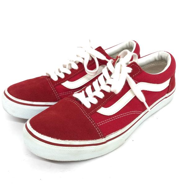 VANS バンズ オールドスクール スニーカー 美品 US8  レッド   メンズ 靴 シューズ s...