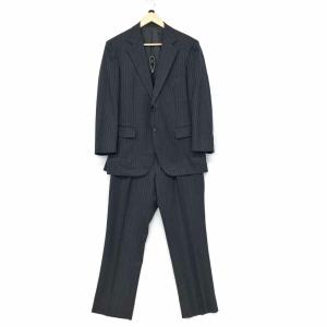 BURBERRY LONDON バーバリーロンドン  セットアップスーツ    グレー ウール メンズ  上下セット スーツ 紳士服 ストライプ