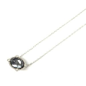 SWAROVSKI スワロフスキー  ネックレス 美品  シルバーカラー×グレー  カラーストーン レディース ペンダント accessory アクセサリー｜tifana