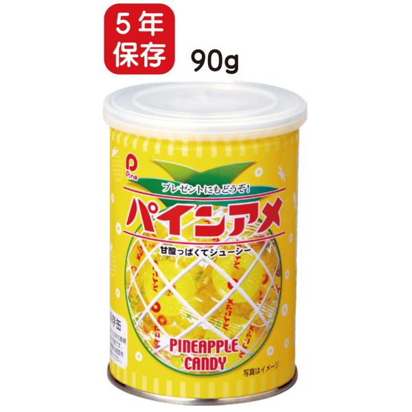 非常食 パインアメ缶 5年保存 長期保存缶 缶詰 90g 防災食