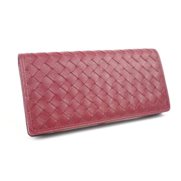 財布　長財布　牛革　メッシュ　編み込み　ワインレッド　レディース　日本製　