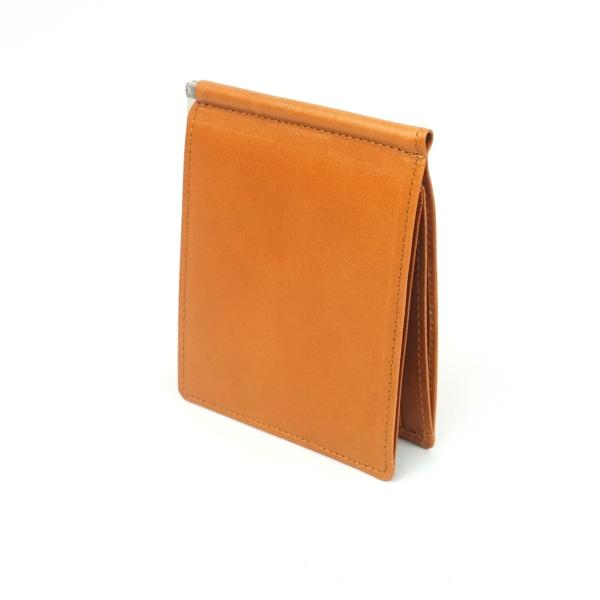 ◆手塗オイルレザー播州バンタンレザー◆マネークリップ　札バサミ　シークレットカード入れ付き　キャメル...