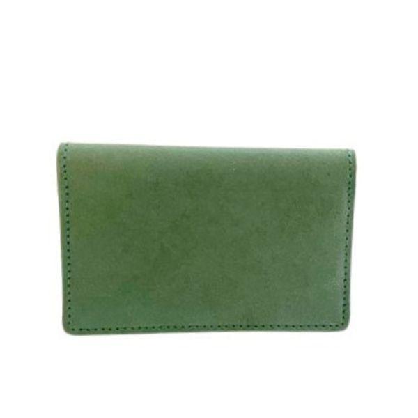 ブライドルレザー名刺入れ　グリーン　日本製