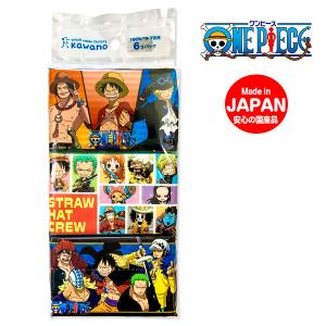 ポケットティシュ 6個パック ワンピース ONE PIECE 水に流せるティシュ